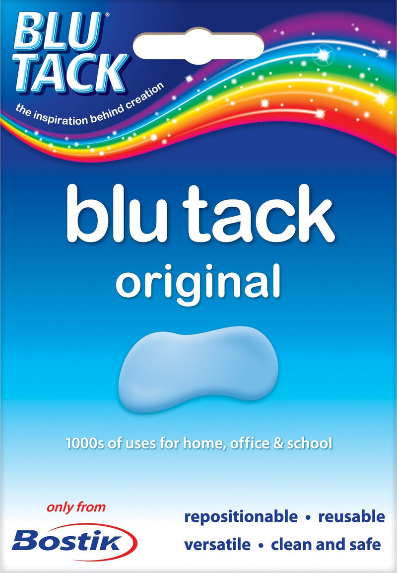 6 x Bostik Blu Original Tack Mastic Putty self-adhesive non-toxic blue 60 g Ref 801103 - PawsPlanet Australia