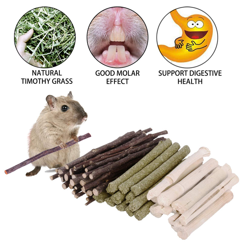 TSLIVE Rabbit Toys, Rabbit, Rabbit Treats, Hamster Toys, Hamster Cage Accessories, Bamboo Sticks, Apple Sticks, Guinea Pig Toys, Small Animal Toys, Bunny Toys, Rabbit Cage Accessories - PawsPlanet Australia