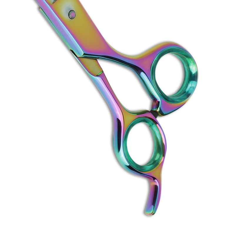 [Australia] - Sharf Gold Touch Pet Grooming Shears, 7.5 Inch Rainbow Curved Shears, 440c Stainless Steel Japanese Shears, Pet Grooming Curved Scissors & Dog Shears … 