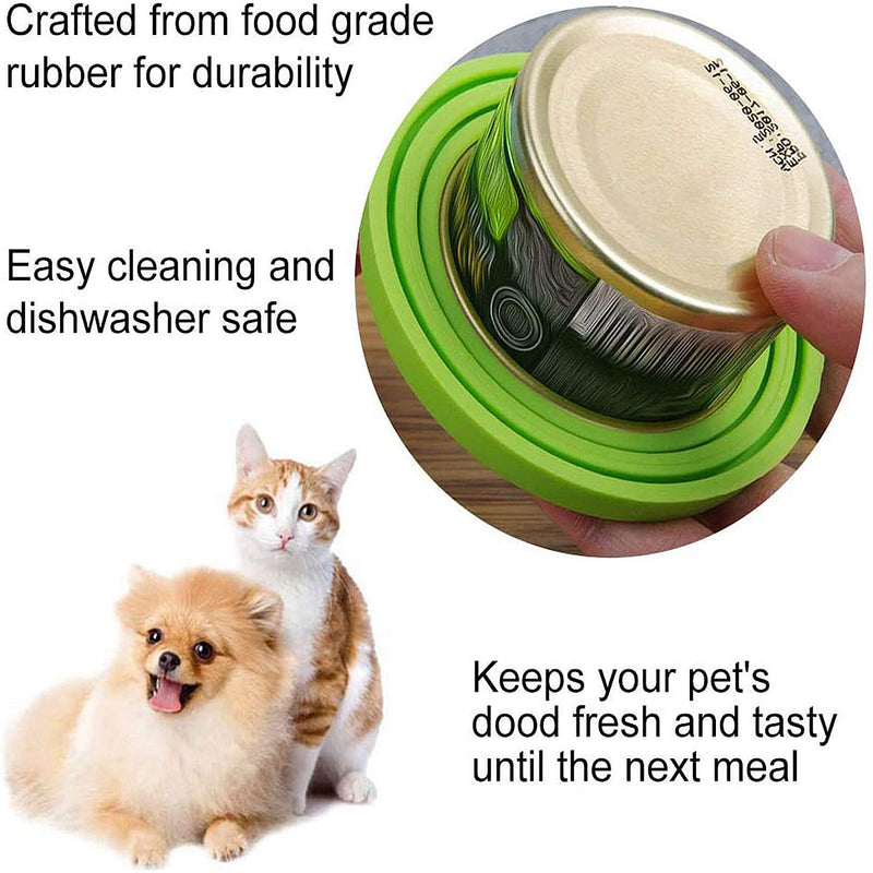 MYYZMY 5 Pcs Pet Can Covers,Food Can Lids, Universal BPA Free Silicone Can Lids Covers for Dog and Cat Food, One Can Cap Fit Most Standard Size Canned Dog Cat Food - PawsPlanet Australia