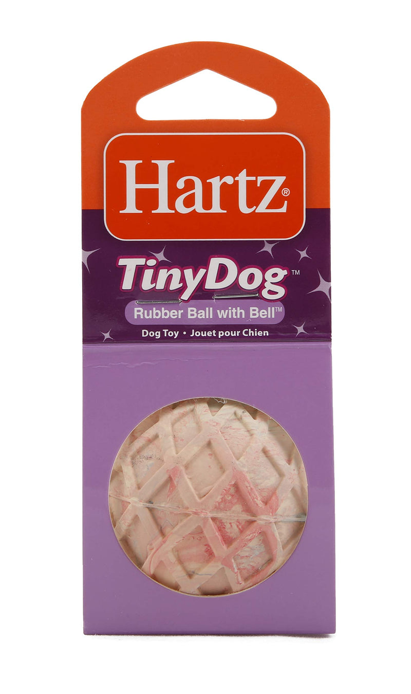 [Australia] - Hartz Tiny Dog Rubber Ball with Bell Dog Toy (Color may vary) 