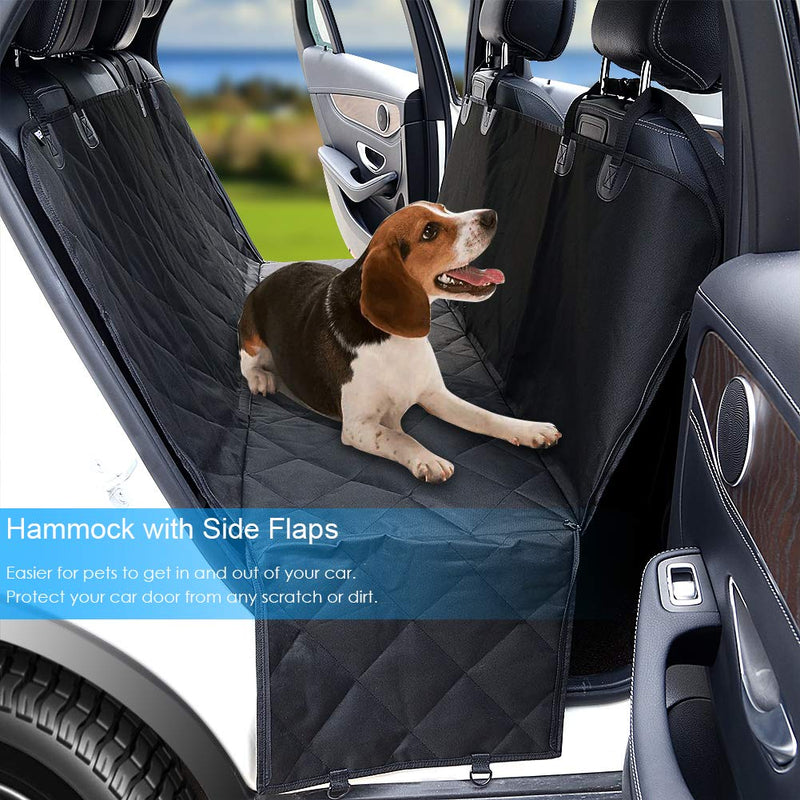 [Australia] - URPOWER Dog Seat Cover Car Seat Cover for Pets 100% Waterproof Pet Seat Cover Hammock 600D Heavy Duty Scratch Proof Nonslip Durable Soft Pet Back Seat Covers for Cars Trucks and SUVs Black 