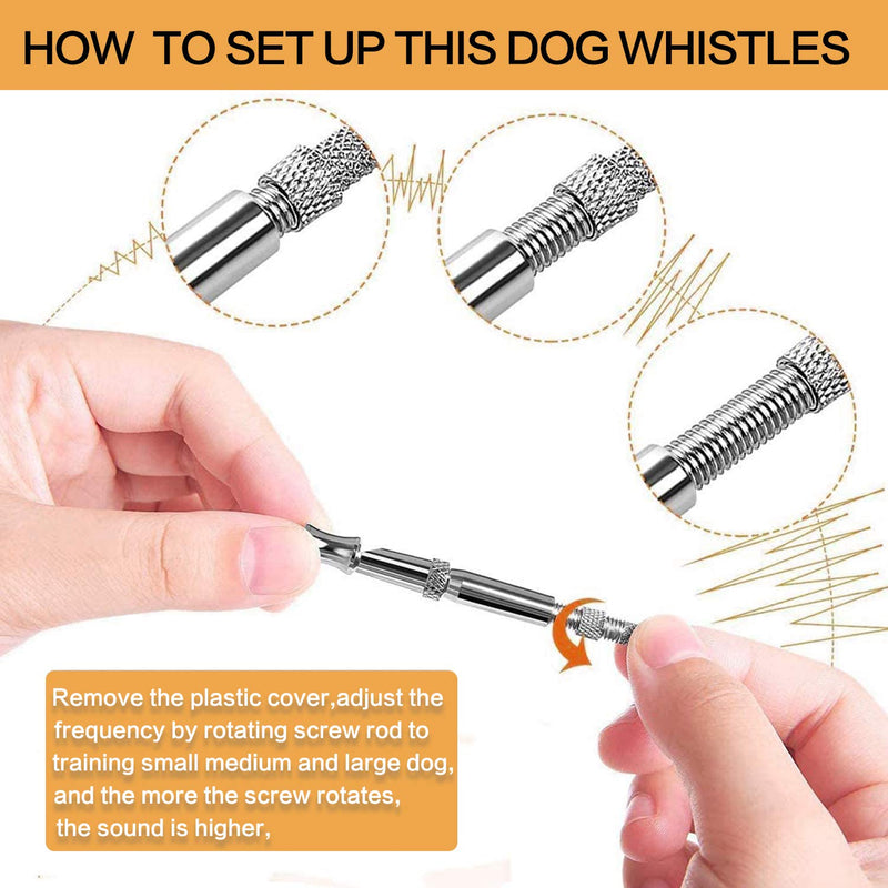 [Australia] - Aoche Dog Whistle to Stop Barking,Adjustable Pitch Ultrasonic Dog Training Whistle Silent Bark Control- 1 Pack Dog Whistle with 1 Free Lanyard Strap 2 