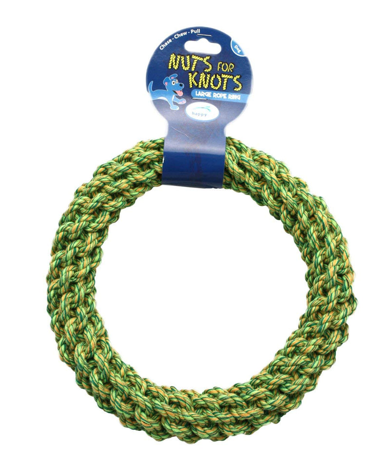 Nuts For Knots Rope Ring Dog Toy, Large, Assorted Colours - PawsPlanet Australia