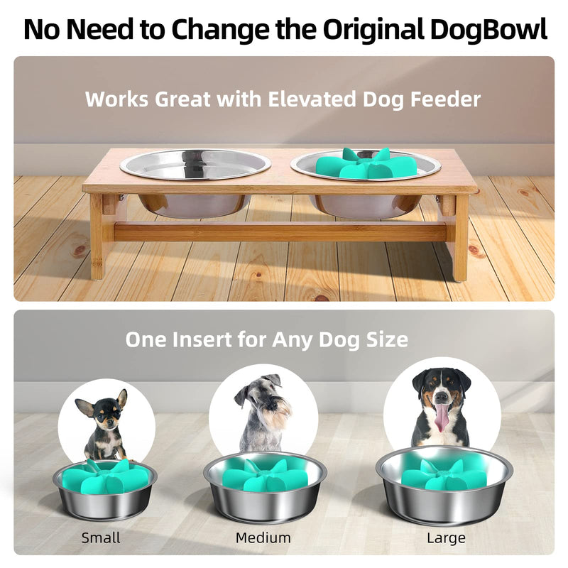 uahpet Spiral Slow Feeder Insert with Strong Suction Cup for Small Medium Large Size Dog Bowl, Turning a Dog Bowl or Dog Dish into a Slow Feeder Bowl to Slow Down Eating - PawsPlanet Australia