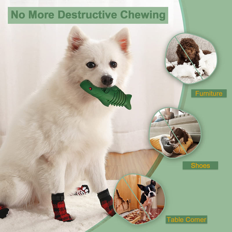 MOMOHOO Dog Toys for Aggressive Chewers, Dog Toy Interactive Dog Toys for Small Medium Dogs, Indestructible Squeaky Dog Toys, Durable Dog Toys Tough Chew Toys, Toothbrush Toy Teeth Cleaning Dog Toy - PawsPlanet Australia