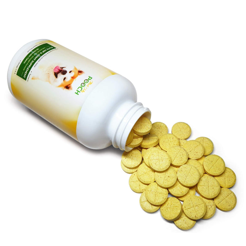 Feed My Pooch Advanced Joint Supplement - High Strength Chewable Tablets with Glucosamine, Chondroitin, MSM, Green Lipped Mussel, Turmeric, Vitamin C & E, Omega 3 & 6 - PawsPlanet Australia