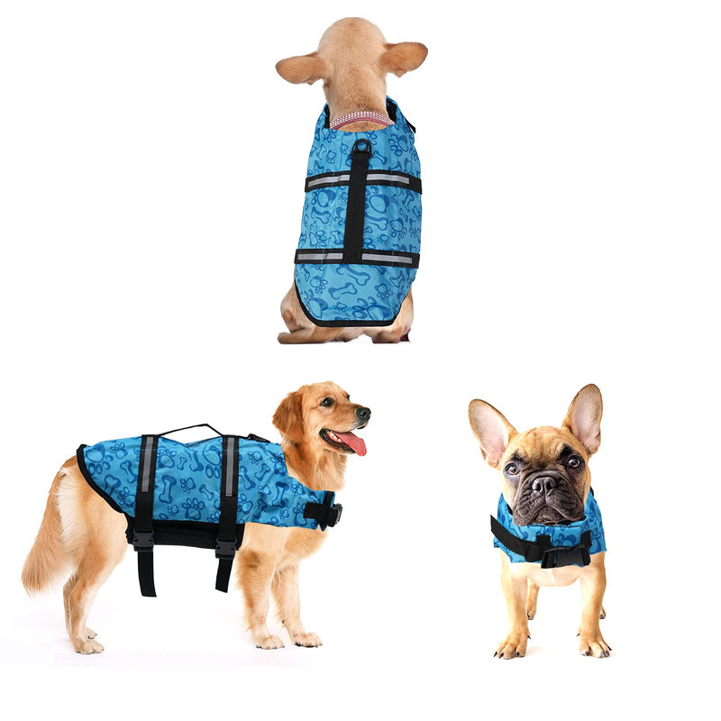 Cielo Meraviglioso Dog Life Jacket, Dog Swimsuit Safety Flotation Vests Pet Life Preserver Savers with Lift Handle Reflective Stripes for Small Medium Large Dogs Swimming Boating (Orange, X-Small) Orange - PawsPlanet Australia