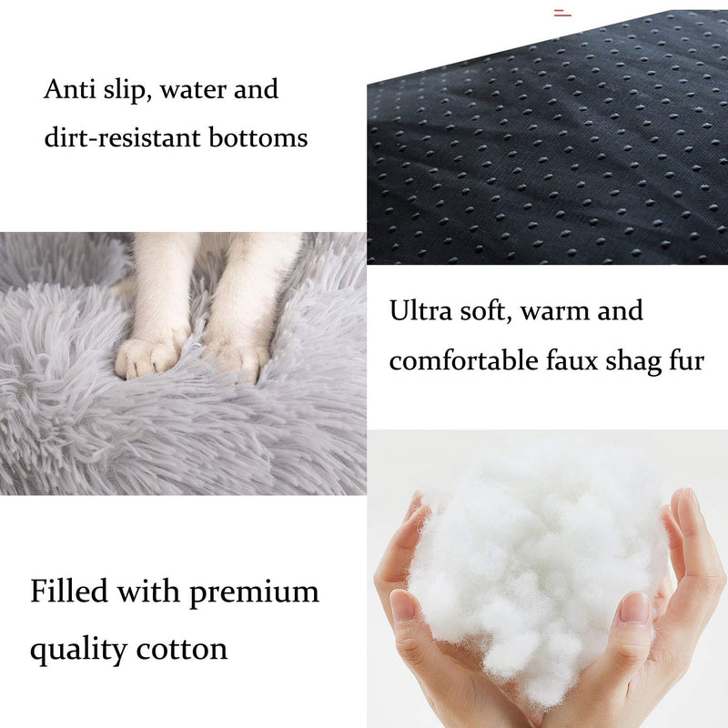 Dog Bed for Small Medium Large Extra Large Dogs Faux Fur Calming Deep Sleep Self Warming for 10 - 150 lbs Puppy Cats Dog Pets… S-19 Inch Coffee - PawsPlanet Australia