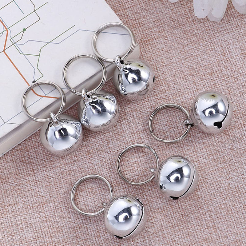 Balacoo Pet Bells 10pcs Cat Dog Bells Pet Collar Accessories Pet Training Bells for Kitten Collars Puppy Collars Silver - PawsPlanet Australia