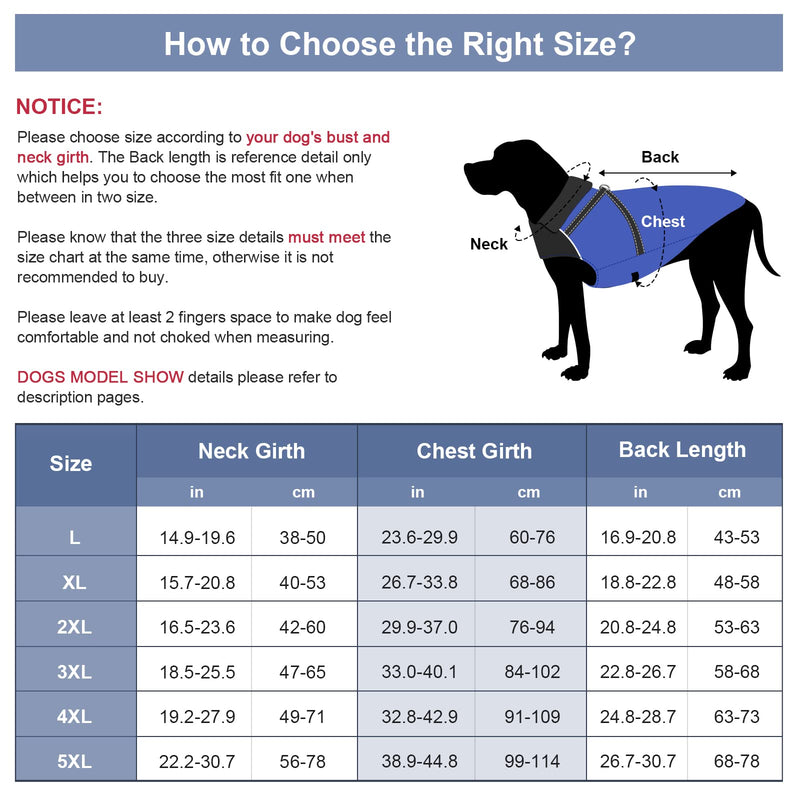 Buddypuppy Dog Coat with Harness, Waterproof Dog Warm Jacket for Fall & Winter, Dog Reflective Raincoat for Small, Large Dogs Blue XL - PawsPlanet Australia