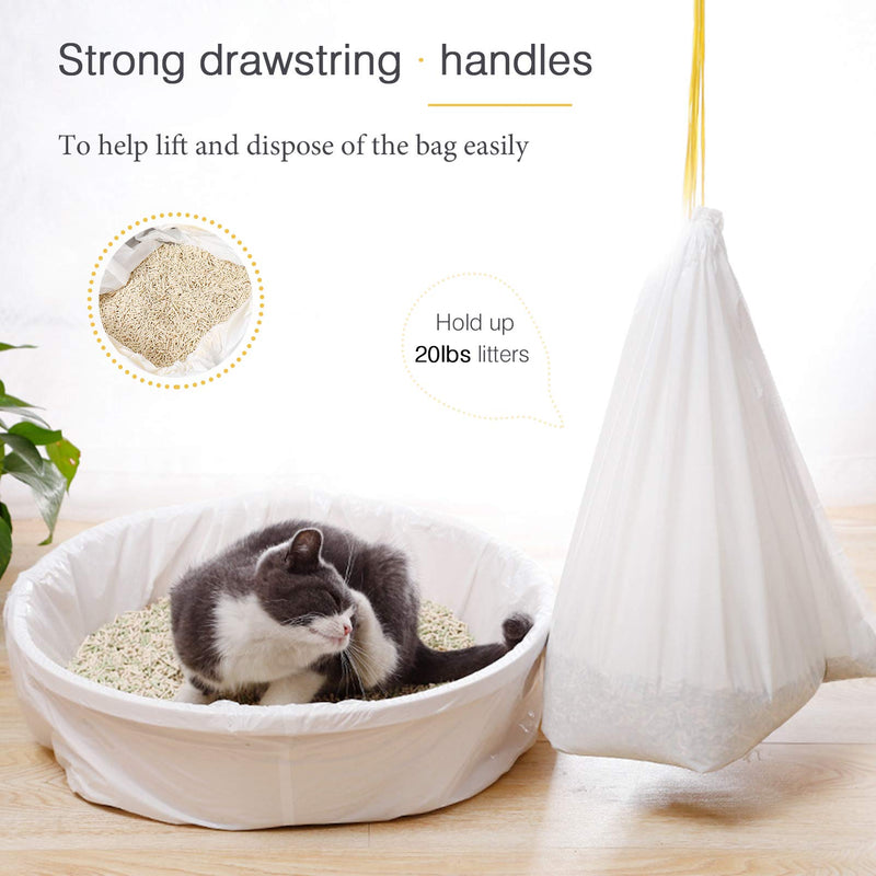 [Australia] - EAVSOW Cat Litter Box Liners Jumbo Extra Durable Large Drawstring Kitty Litter Pan Bags Cat Waste Litter Bags Pet Cat Supplies 36” X 18" 1 Pack 