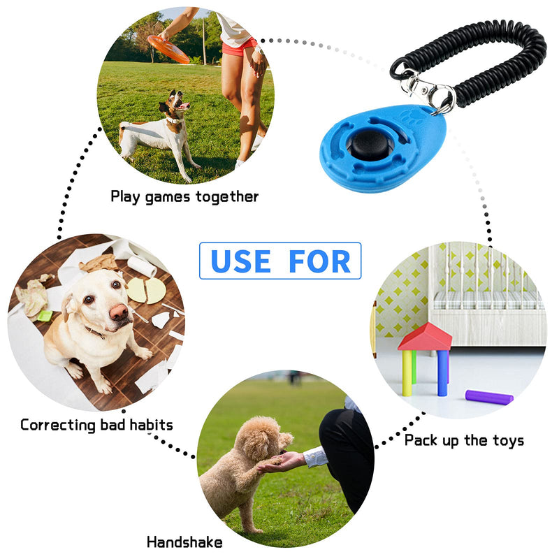 Frienda 9 Pieces Dog Training Clicker with Wrist Strap Pet Training Clicker Dog Behavioral Clicker for Behavioral Training Dogs Cats Birds Horses - PawsPlanet Australia