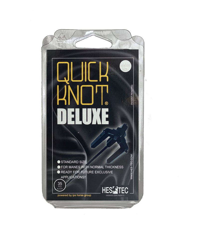 Quick Knot® Deluxe | Mane clip for horses | Suitable for horses and ponies | Reusable (Standard, Black) Standard - PawsPlanet Australia