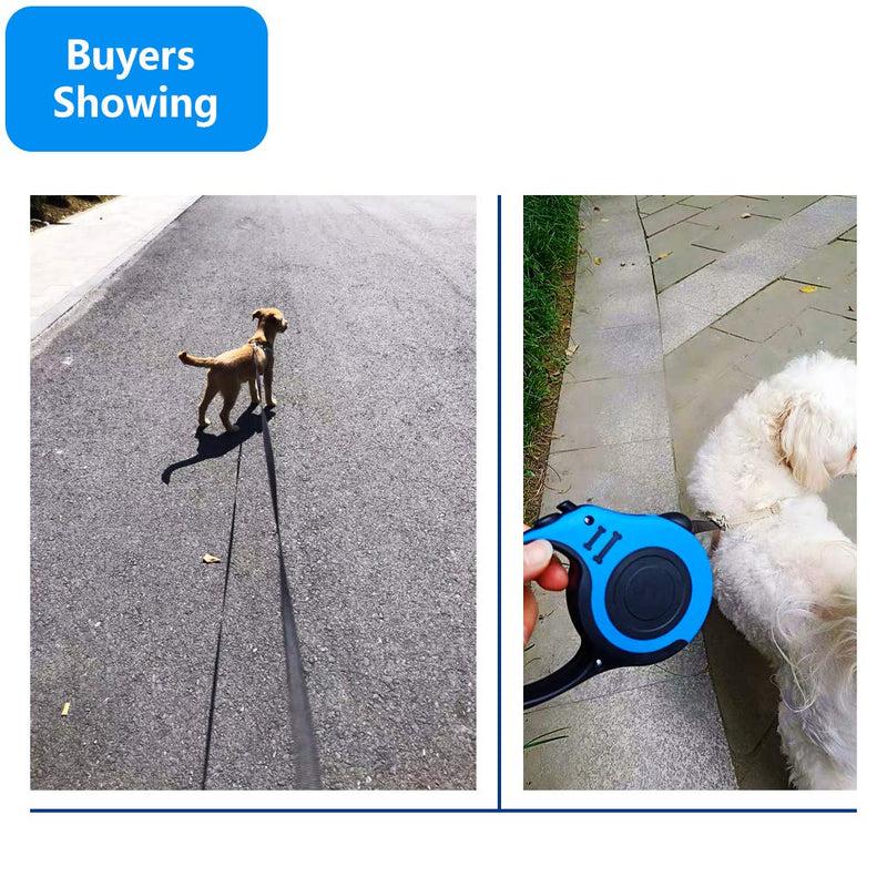 [Australia] - Retractable Dog Leash for Medium Small Pets Cat 16ft Nylon Rope Tangle Free Walking Rope 
