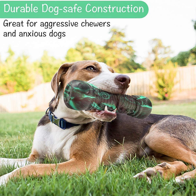 Dog Chew Toys for Aggressive Chewers Large Breed, QDAN Dog Squeaky Toys for Medium Large Dogs,100% Natural Rubber - PawsPlanet Australia