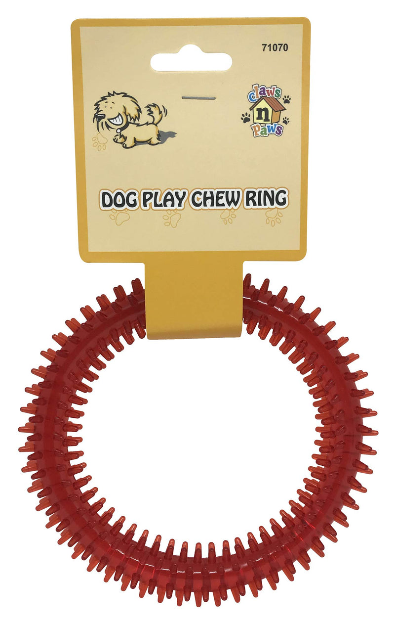 Paws n Claws Dog Play Chew Ring 6inch 15cm - Random Colour - PawsPlanet Australia