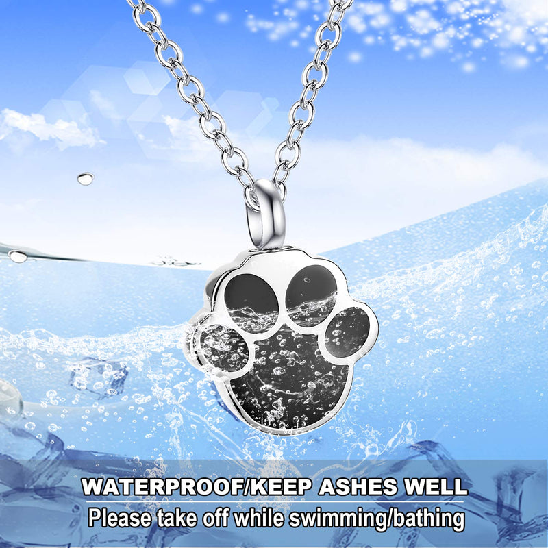 [Australia] - BABY PANDA 3-in-1 Cremation Jewelry Urn Necklace and Urn Keychain for Ashes for Pets Stainless steel Memorial Ash Jewelry Keepsake Pendant Urn for Pets Cats Dogs Ashes with Filling Kit 