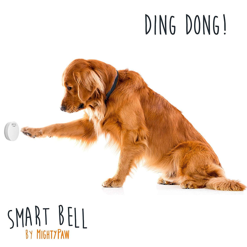 Mighty Paw Smart Bell 2.0, Dog Potty Communication Doorbell, Super-Light Press Button Doorbell 1 Activator White - PawsPlanet Australia