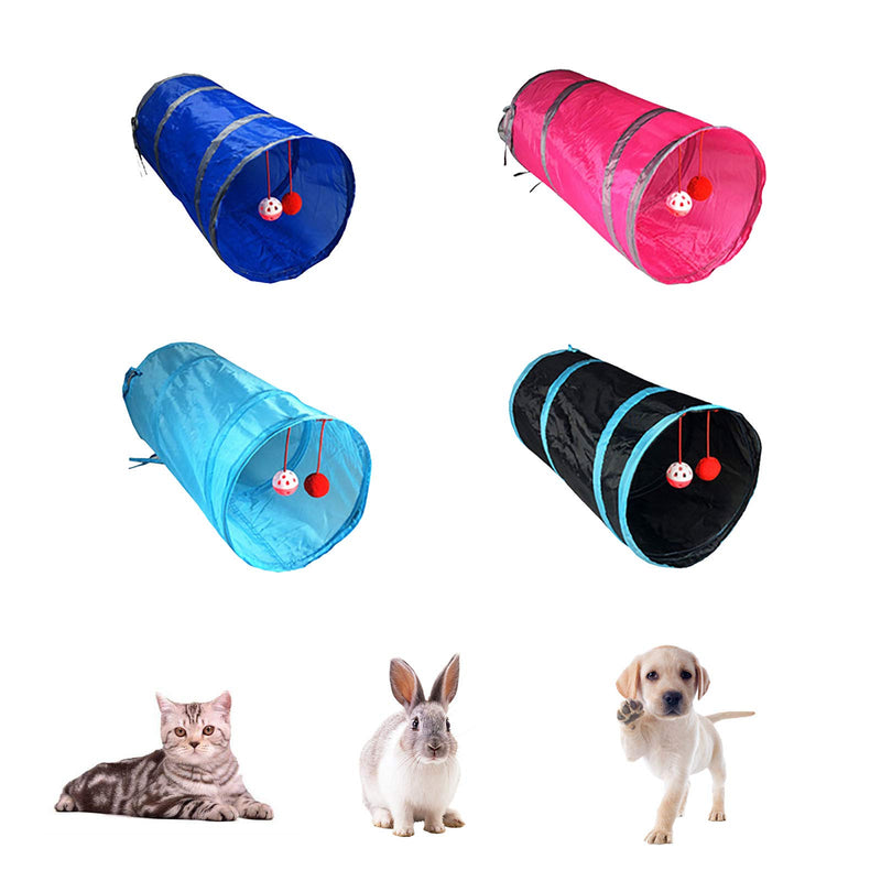 [Australia] - iCAGY Cat Tunnel for Indoor Cats Interactive, Rabbit Tunnel Toys, Pet Toys Play Tunnels for Cats Kittens Rabbits Puppies Crinkle Collapsible S - 20" Royal Blue 