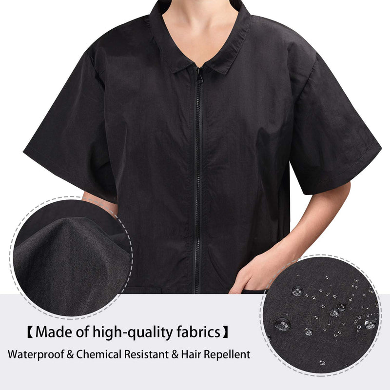 Noverlife Pet Grooming Jacket with Full Zipper, L Size, Anti-Static Smock for Dog Cat Beauty, Water Resistant Barber Apron Jacket for Hair Salon, Cosmetology Uniforms for Men and Women Large - PawsPlanet Australia
