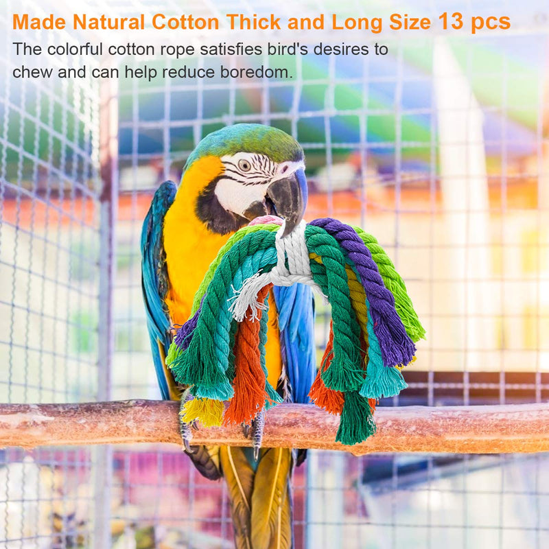 [Australia] - WBYJ 8 Pack Birds Parrot Toys, Parrots Swing Hanging Chewing with Bells Toys Climbing Ladders Hand Made Bird Cage Toys for Love Birds Finches Small Parrots Parakeets Cockatiels Conures Macaws 