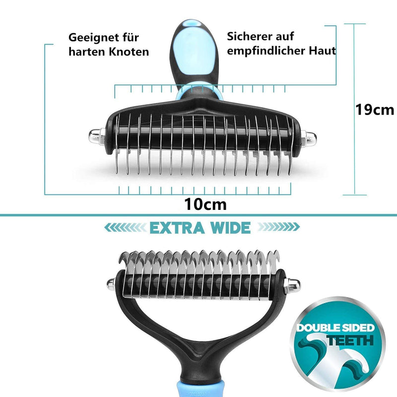 Voarge dog brush | Cat brush | Undercoat brush for dogs and cats with medium to long hair Loosens knots and tangles for healthy fur - for optimal fur care (hair removal comb) hair removal comb - PawsPlanet Australia
