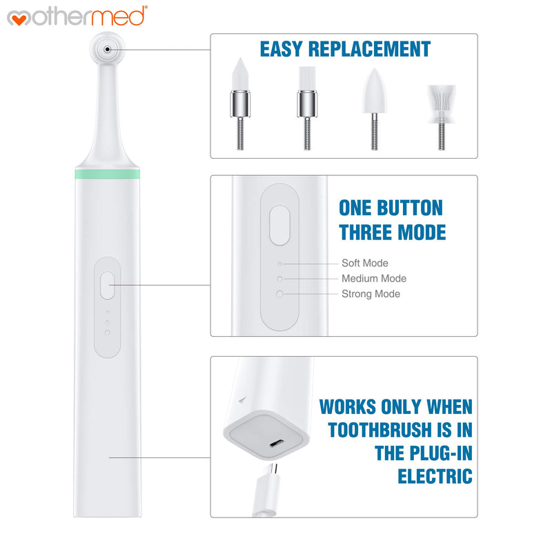 acculove Dog Tartar Cleaner Electric Professional Teeth Polisher Pet Calculus Plaque Stains Teeth Cleaner with 4 Brush Head Puppy Dental Scaler Care Cleaning Tools Kit for Dogs Cats - PawsPlanet Australia