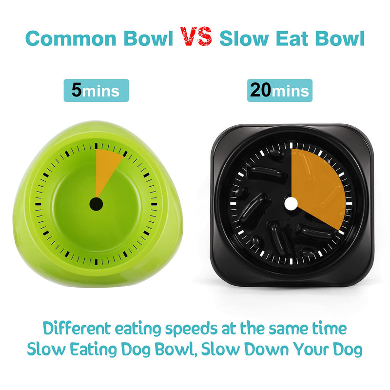 Healthy Slow Feeder Dog Bowl for puppies/medium-sized dogs, Bloat Stop Puppy Food Bowl Maze Interactive Puzzle Pet Bowl Non Skid Black A-black - PawsPlanet Australia