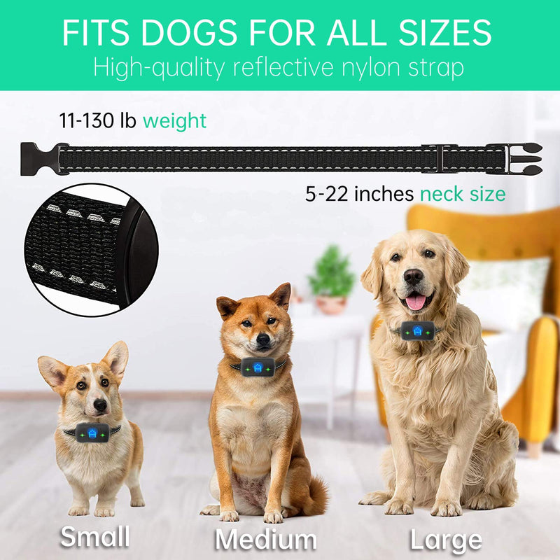 SNEDIY Bark Collar, Rechargeable No Shock Dog Bark Collar for Small Medium Large Dogs, w/2 Vibration & Beep Modes, Humane No Harm Anti Barking Collar, Dog Training Automatic BLACK - PawsPlanet Australia