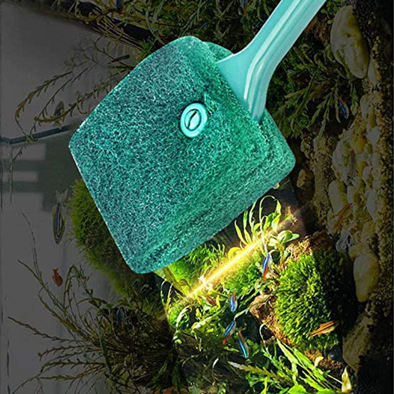 [Australia] - Ailinda Double-Sided Fish Tank Aquarium Cleaning Sponge Brush Green 