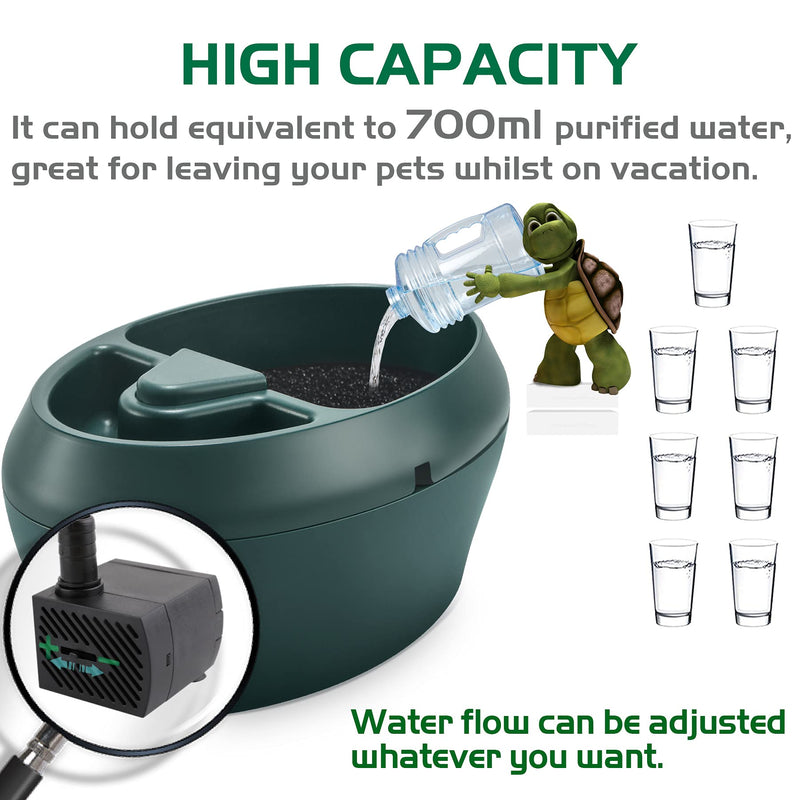 NEPTONION Reptile Chameleon Cantina with Snacks Trough, Drinking Fountain Water Dripper for Amphibians Insects Lizard Turtle Snake Spider Frog Gecko, Comes with Two Pumps (One for Replacement) - PawsPlanet Australia