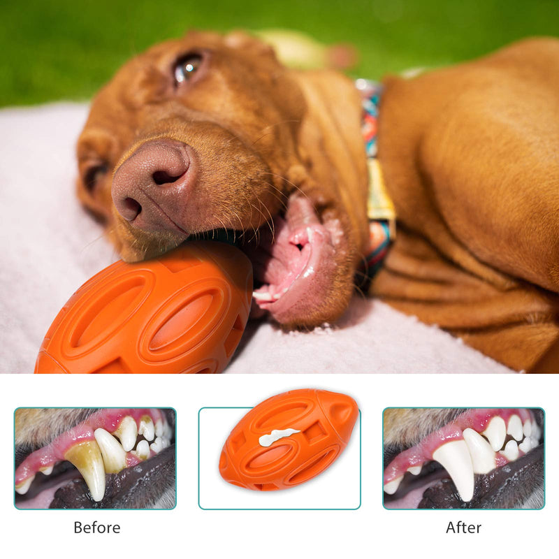 G.C Squeaky Dog Chew Toys for Aggressive Chewers Indestructible Tough Rubber Ball Dog Toys Teeth Cleaning for Large and Small Dogs - PawsPlanet Australia