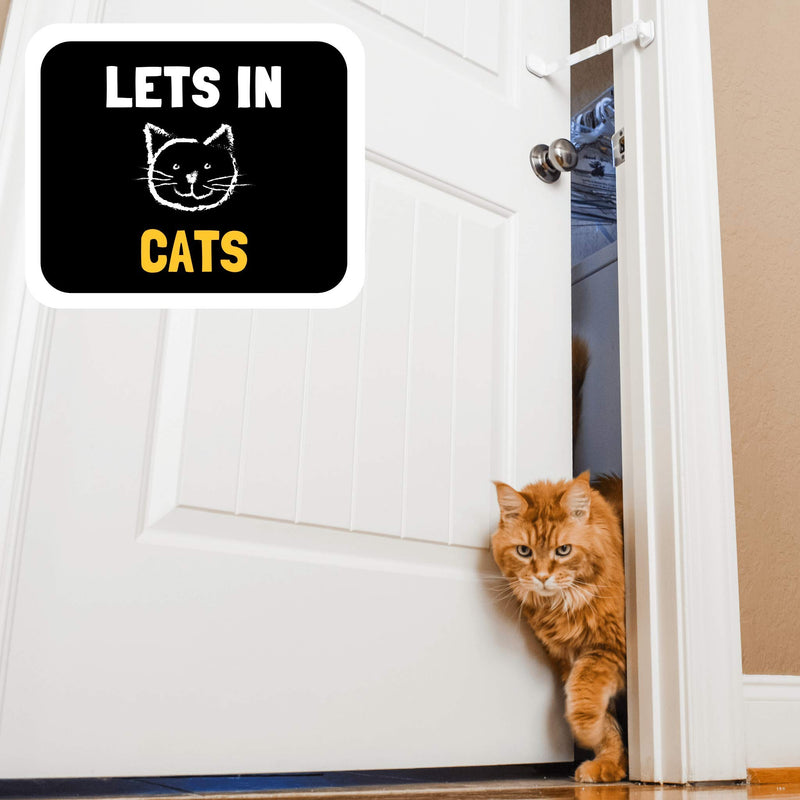 [Australia] - Door Buddy Door Latch Plus Door Stopper. Keep Dog Out of Litter Box and Prevent Door from Closing. This Cat Gate and Cat Door Alternative Installs in Seconds and is Easy for Cats and Adults to Use. 