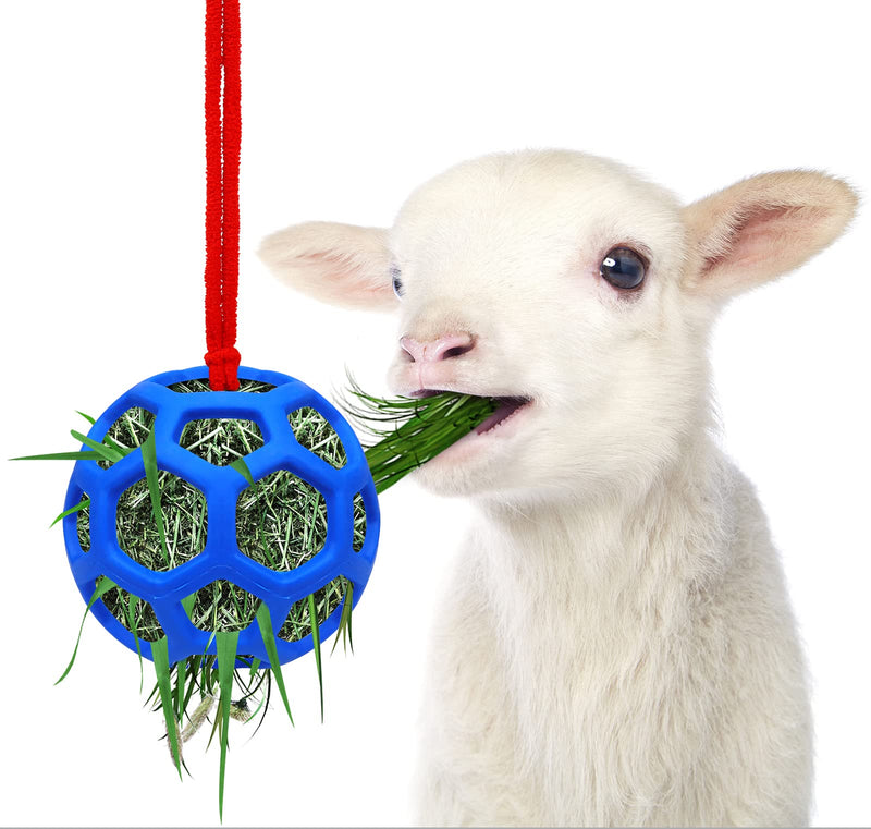 Horse Treat Ball Hay Feeder Holder Hanging Slow Feeding Toy for Goat Sheep Horse Stable Stall Paddock Rest Relieve Stres - PawsPlanet Australia