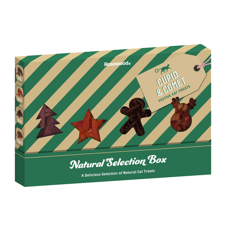 Rosewood Christmas - Festive Natural Treat Selection Box For Cats - 160g - PawsPlanet Australia