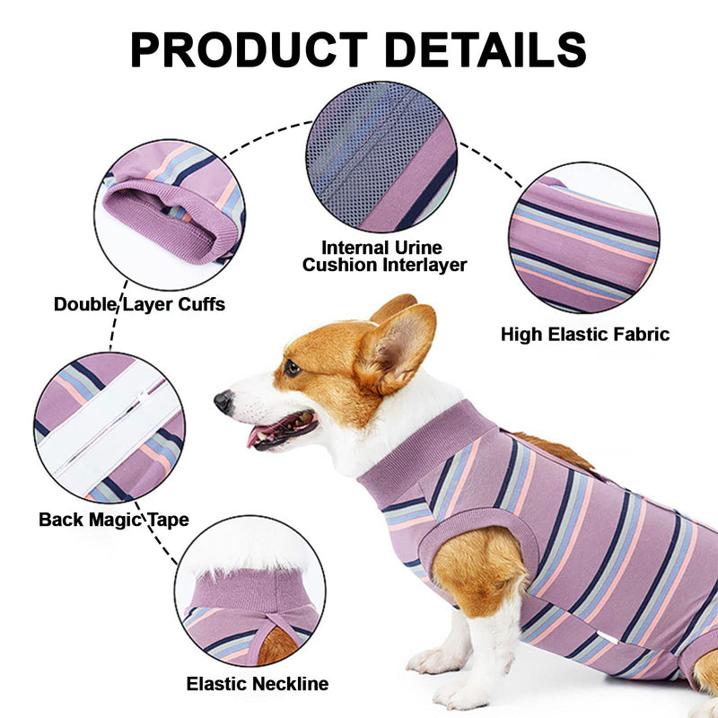 HACRAHO Dog Post Surgery Recovery Suit, 1 Pack E-Collar Alternative Tight-Fitting Recovery Shirt Dogs Surgical Neutering Suit for Pet Belly Anti-Leak Shirt - PawsPlanet Australia