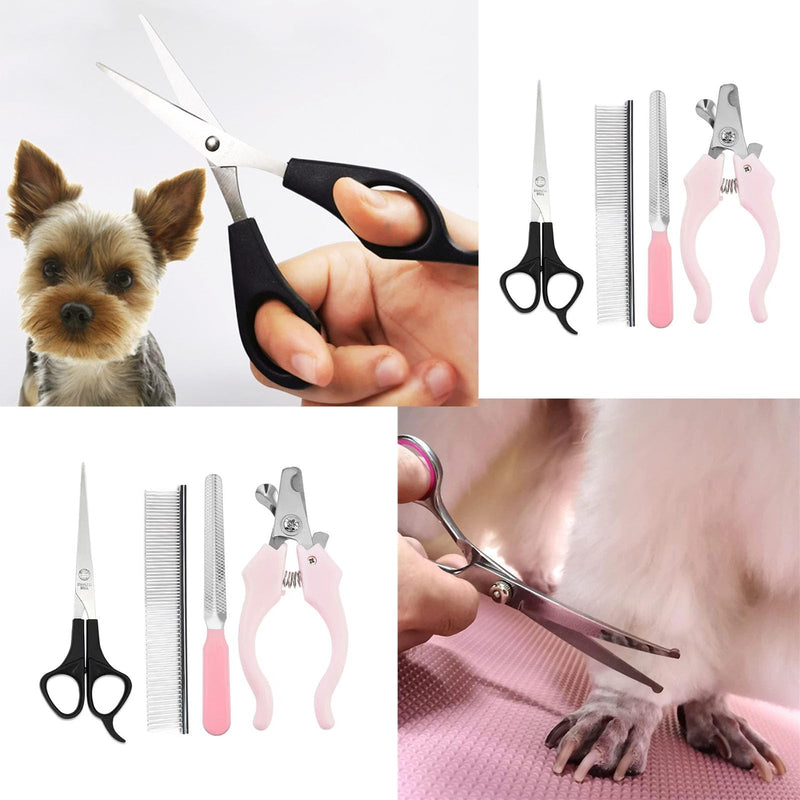 HymoConn claw scissors for dogs with protection, safety lock and nail file, claw trimmer dog thinning scissors set professional - PawsPlanet Australia