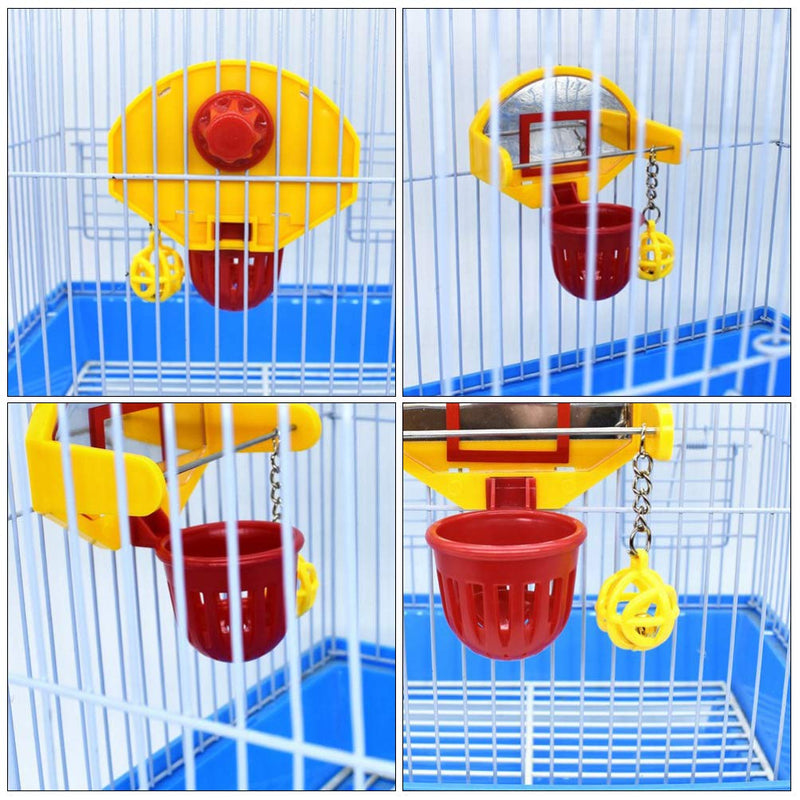 VILLCASE Bird Intellective Toy-Mini Basketball Toys Funny Parrot Training Toys Chew Activity Toy Cage Accessories for Budgie Parakeet Canary - PawsPlanet Australia