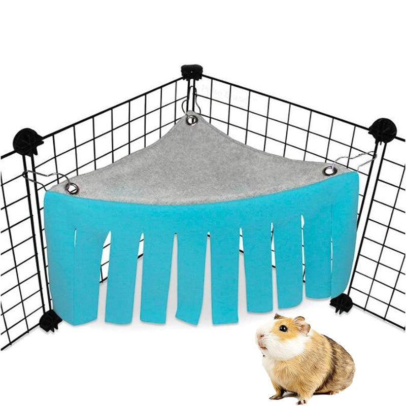 2 Pieces Small Animal Hideout Hideaway, Corner Fleece Guinea Pig Hideout Hammock and Sleeping Bed for Chinchilla, Rabbit, Rat, Hedgehog, Squirrel, Ferret, Hamster Small Pets - PawsPlanet Australia