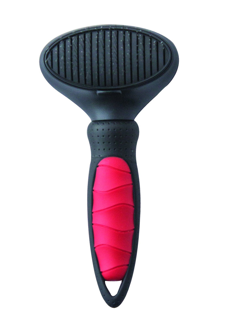 Mikki Dog, Cat, Puppy Grooming Slicker Brush -Easy Self Clean -for Knots, Tangles -Sml-Med Pet-Small - PawsPlanet Australia