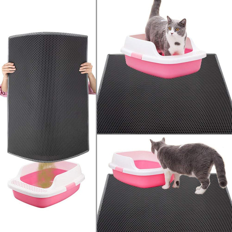 [Australia] - Pieviev Cat Litter Mat-Super Size 24"X15" Grey 