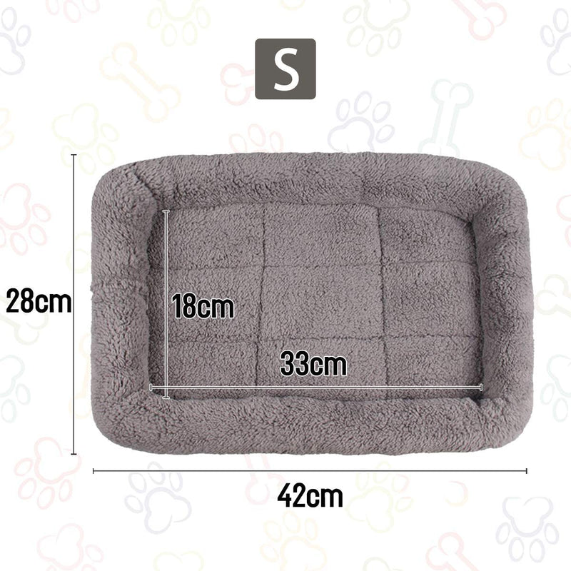 Namsan Cat Bed Dog Bed Soft Cat Cushion Plush Heat Mat for Small Dogs/Cats/Rabbits, 42 cm x 28 cm, Gray - PawsPlanet Australia