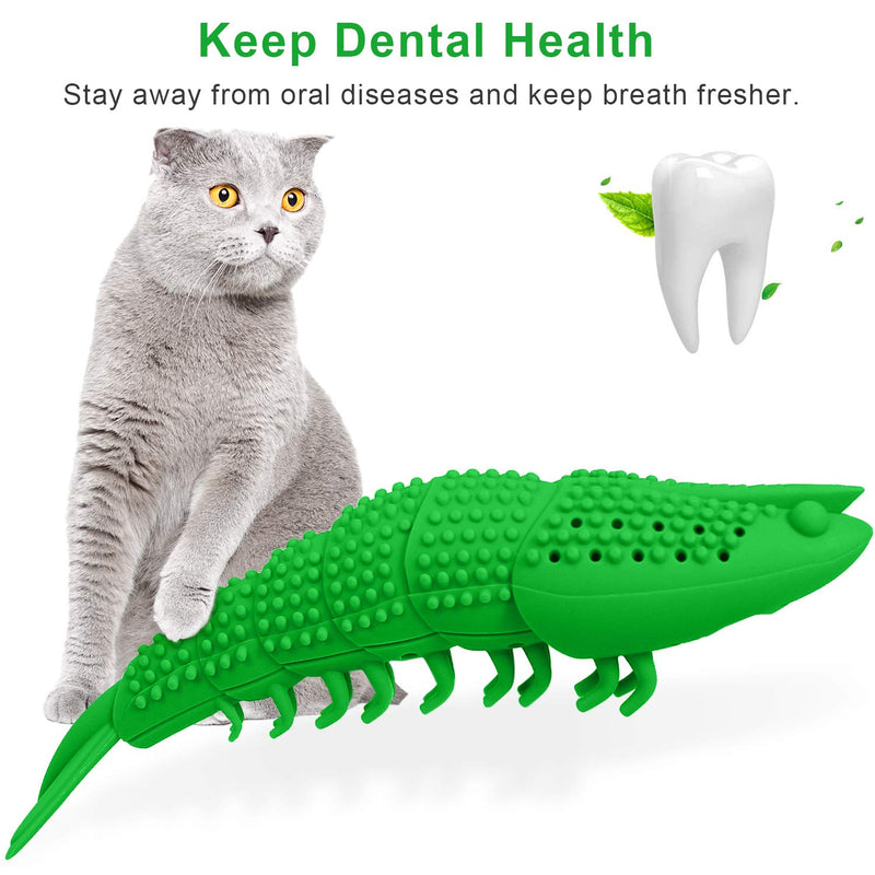 [Australia] - HETOO Cat Catnip Toys,Interactive Cat Toothbrush Chew Toy for Kitten Kitty Cats Teeth Cleaning Dental Care, Crayfish Shape Pet Toy Cat 