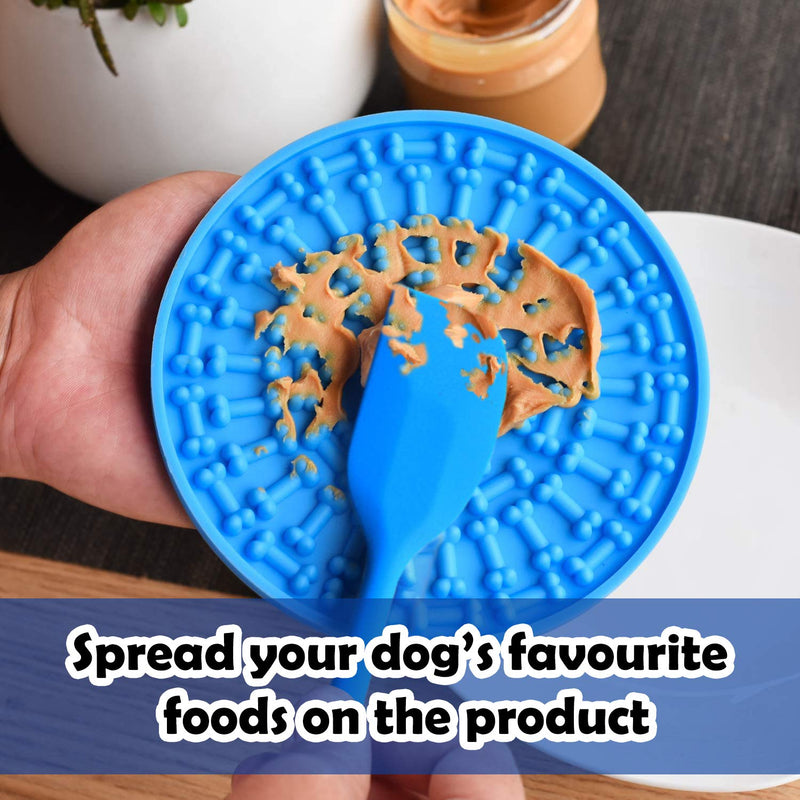 [Australia] - YND Food Grade Silicone Pet Licking Pad, Super Suction Silicone Pad, Slow Feeder Licking Pad Set, Suitable for Pet Bathing, Grooming, Training 