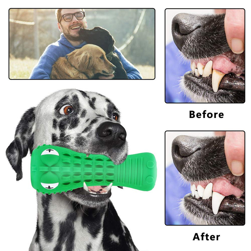 Kuyoly Dog Toys, Indestructible Dog Squeaky Toy, Dog Chew Toys Toothbrush Toys for Aggressive Chewers, Natural Rubber Dog Cleaning Toys Toothbrush, Dog Boredom Toys for Large Dogs Dental Care - PawsPlanet Australia