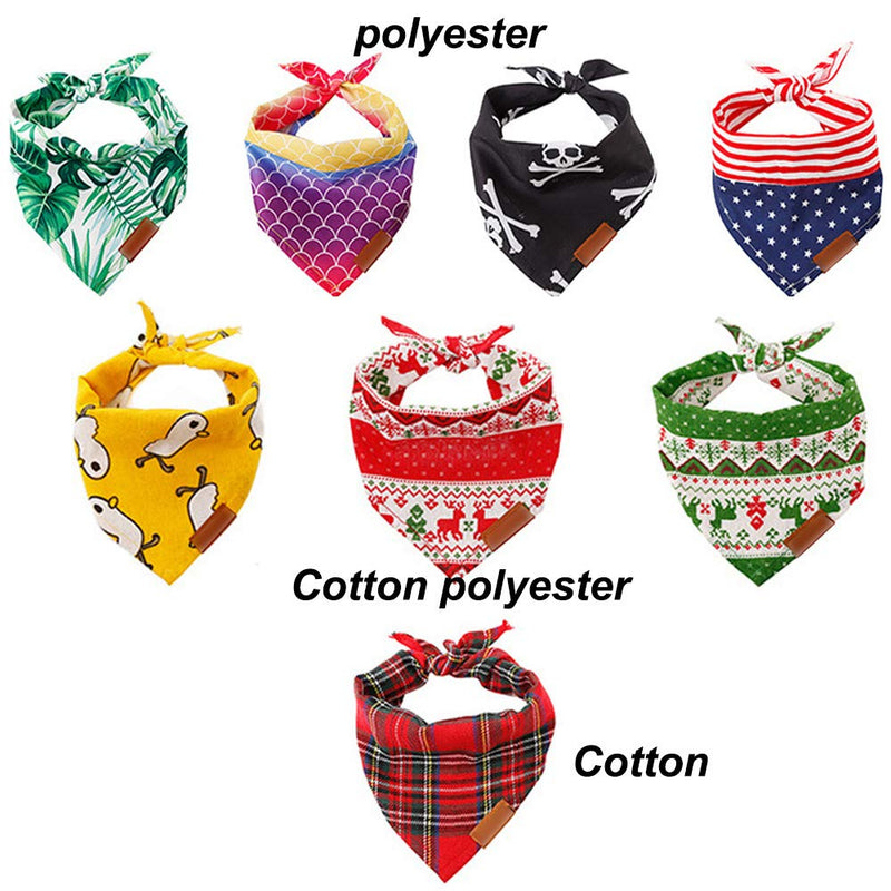 [Australia] - Mycicy Dog Bandana Christmas Classic Plaid Cute Printing Bibs Adjustable Triangle Scarf Kerchief Accessories Puppy for Small to Medium Large Dogs Pet Bandanas Large (neck up to 20 ") Yellow 