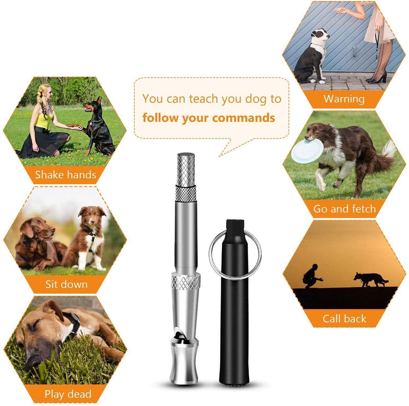 MAOUYWIEE Dog Whistle, Ultrasonic Dog Training Whistles with Adjustable Frequencies, Bark Control Devices for Dogs (2 Pack) - PawsPlanet Australia