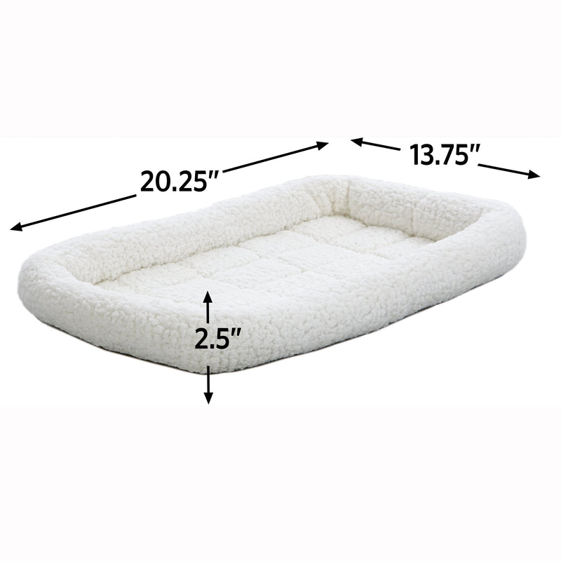 [Australia] - Pet Carrier Pet Bed in Fleece | Machine Washable by MidWest 24" White 