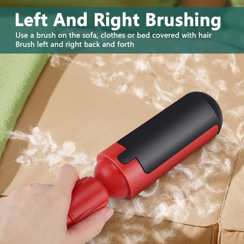 Onezebra Pet Hair Remover Reusable Lint Rollers Dust Remover Cat & Dog Hair Remover Roller Environmentally Friendly Pet Fur Remover Brushes for Clothes, Carpet & Rugs (Red + White) - PawsPlanet Australia